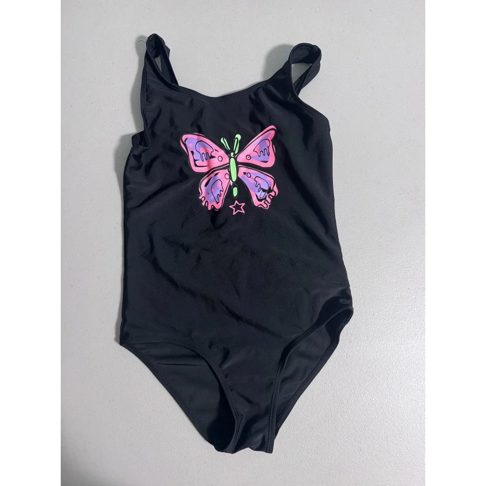 Primark Girls 8/9 Swimsuit Butterfly Summer Vacation One Piece Pool Beach Resort